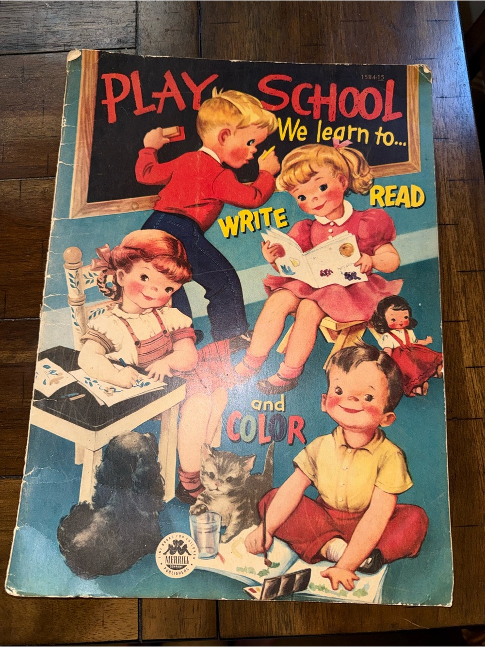 Kids vintage coloring book 1954